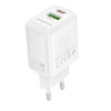 Borofone Netzladegerät BN27 Fuente - USB + Typ C - QC 3.0 PD 20W weiß