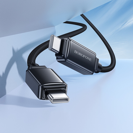 Borofone Kabel BU53 Meteor - Typ C auf Typ C - 60W 3A 1,2 m schwarz