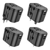 Borofone Reiseadapter BAC1 - 2×USB - USA, UK, EU, AU schwarz