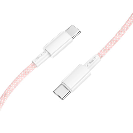 Borofone Kabel BX117 Source - Typ C na Typ C - PD 60W 3A 1 metr różowy