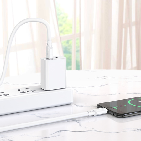 Borofone Kabel BX81 Goodway - USB na Micro USB - 2,4A 1 metr biały