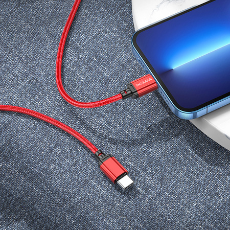Borofone Kabel BX87 Sharp - Typ C na Lightning - PD 20W 1 metr czerwony