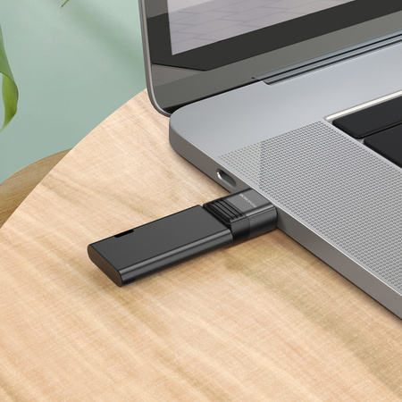 Borofone Adapter BV18 - USB auf Typ C - schwarz