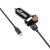 Borofone Ładowarka samochodowa BZ15 Auspicious - 2xUSB - 2,4A z kablem USB na Micro USB czarna