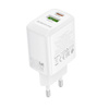 Borofone Netzladegerät BN29 Fuente - USB + Typ C - QC 3.0 PD 30W weiß
