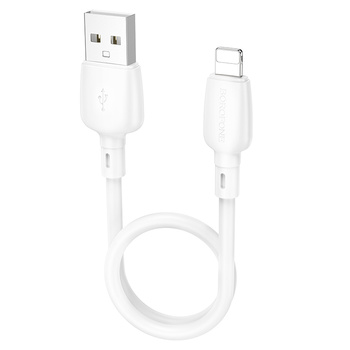Borofone Kabel BX93 Super Power - USB na Lightning - PD 20W 0,25 metra biały