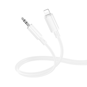 Borofone AUX-Kabel BL21 Lemon - Lightning auf Klinke 3,5mm - 1 m weiß