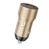 Borofone Ładowarka samochodowa BZ19A Wisdom - USB - QC 3,0 18W złota