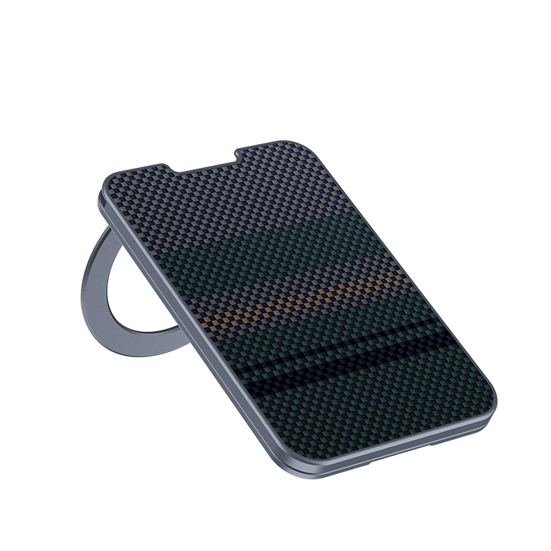 Portfel, karty i telefon w trzech kieszeniach. MagWallet ArmorGo Aurora Stand MagSafe Carbon Kevlar łączy je w jedno - karty trzymają się pleców telefonu.