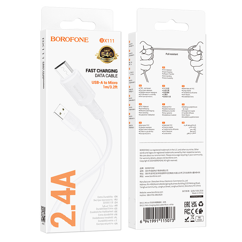 Borofone BX111 Feliz Micro-USB-Kabel