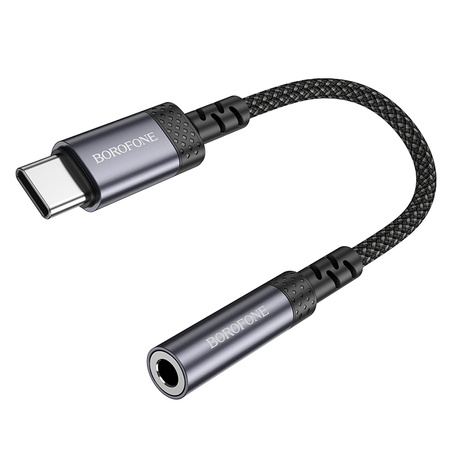 Borofone Adapter BV24 Graceful - Typ C na jack 3,5mm (DAC) - szary