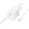 Borofone Netzladegerät BN28 Fuente - Typ C - PD 30W mit Kabel Typ C auf Typ C weiß