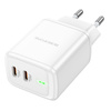 Borofone Netzladegerät BN9 Reacher - 2×Typ C - QC 3.0 PD 35W weiß