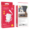 Borofone Netzladegerät BN5 Sunlight - USB - QC 3.0 18W mit Kabel USB auf Typ C weiß