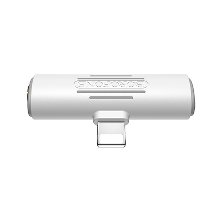Borofone Adapter BV7 Audio - Lightning auf Lightning + Klinke 3,5mm - weiß