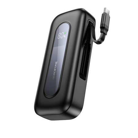 Borofone Power Bank 10000mAh BJ74 Hermoso - Typ C - QC 3.0 PD 20W z kablem Typ C czarny