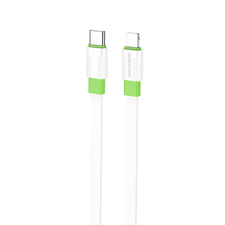 Borofone Kabel BX89 Union - Typ C na Lightning - PD 20W 1 metr biało-zielony