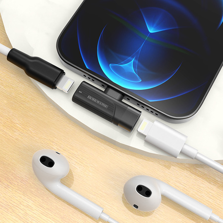 Borofone Adapter BV14 Audio - Lightning auf 2×Lightning - schwarz