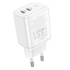 Borofone Netzladegerät BN9 Reacher - 2×Typ C - QC 3.0 PD 35W weiß