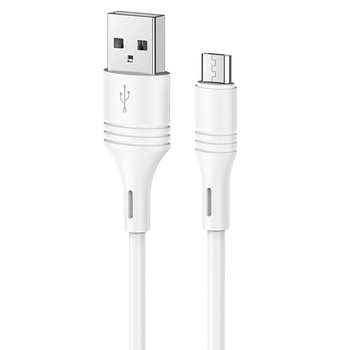 Borofone Kabel BX43 CoolJoy - USB na Micro USB - 2,4A 1 metr biały