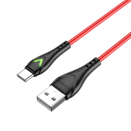 Borofone Kabel BX65 Bright - USB na Typ C - 2A 1 metr czerwony