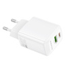 Borofone Netzladegerät BN27 Fuente - USB + Typ C - QC 3.0 PD 20W weiß