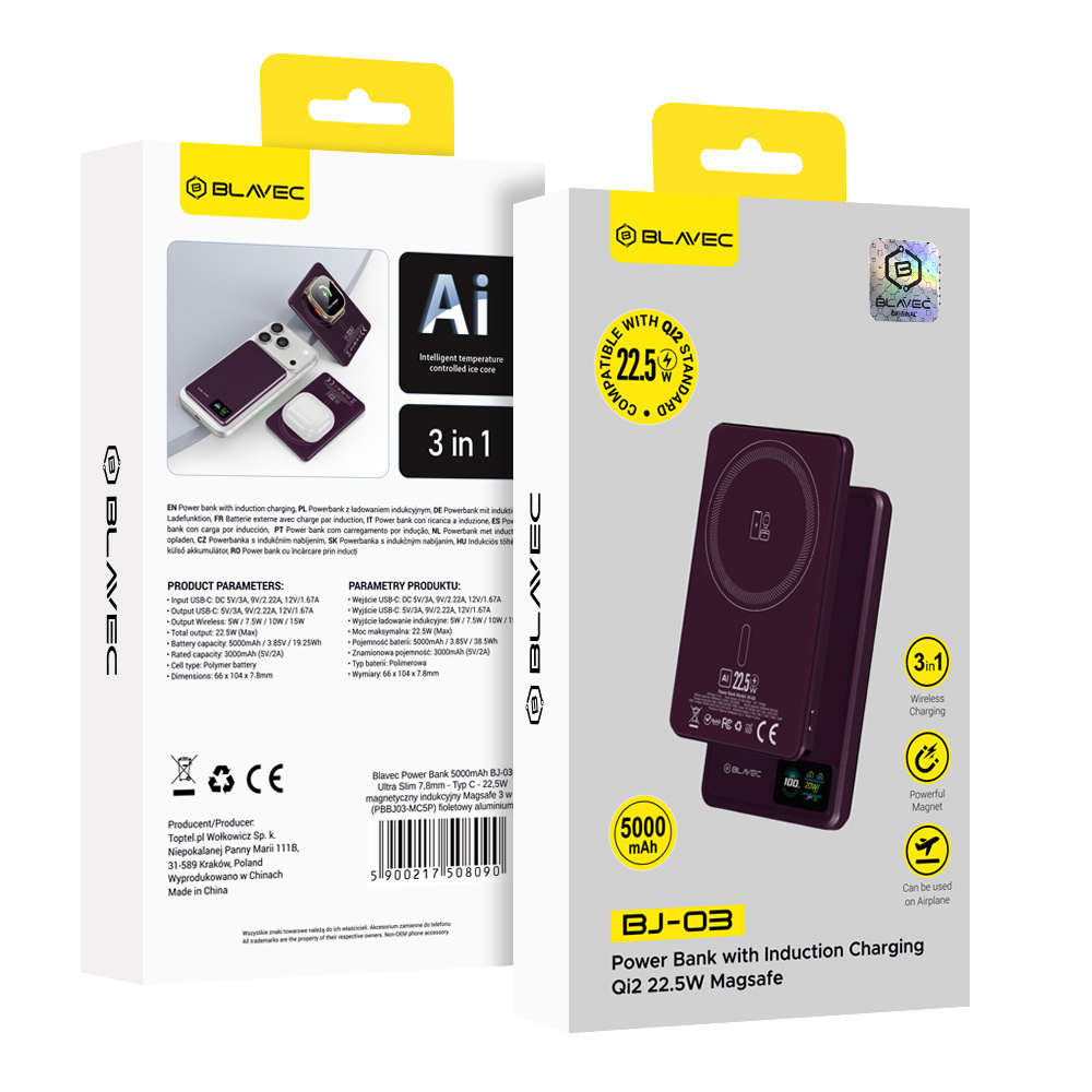 Blavec BJ-03 5000 mAh – fioletowy