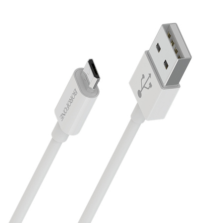 Borofone Kabel BX22 Bloom - USB na Micro USB - 2,4A 1 metr biały