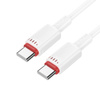Borofone Kabel BX110 Beneficio - Typ C auf Typ C - 60W 3A 1 m weiß