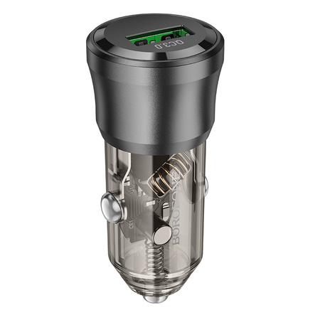 Borofone Ładowarka samochodowa BZ23 Noble - USB - QC 3,0 18W 3A czarna