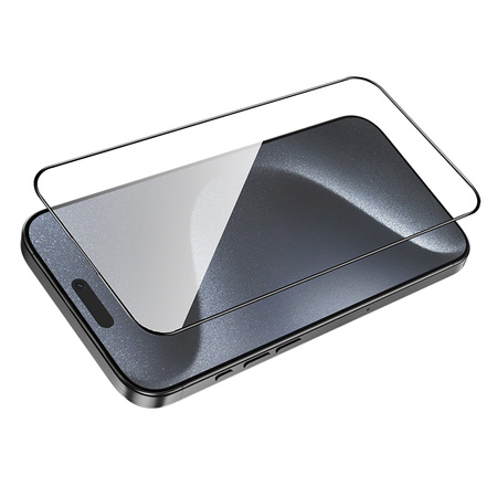 Borofone Hartowane szkło BF8 Diamond Armor Full Screen 5D Large Arc do Iphone 16 Pro - 10 sztuk