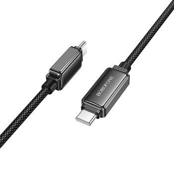 Borofone Kabel BU53 Meteor - Typ C auf Typ C - 60W 3A 1,2 m schwarz