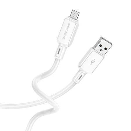 Borofone Kabel BX94 Crystal color - USB na Micro USB - 2,4A 1 metr biały