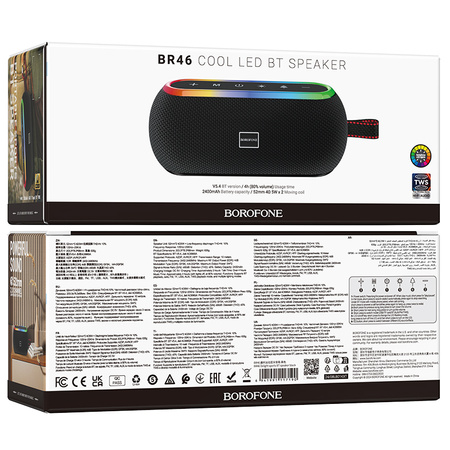 Borofone Kabelloser Bluetooth-Lautsprecher BR46 Delight schwarz