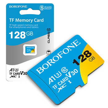 Borofone Karta pamięci MicroSD 128GB SDXC U3 Class10 100MB/s