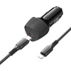 Borofone Kfz-Ladegerät BZ31B Solid - Typ C - PD 30W mit Kabel Typ C auf Lightning schwarz