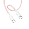 Borofone Kabel BX117 Source - Typ C na Typ C - PD 60W 3A 1 metr różowy