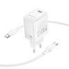 Borofone Netzladegerät BN28 Fuente - Typ C - PD 30W mit Kabel Typ C auf Typ C weiß