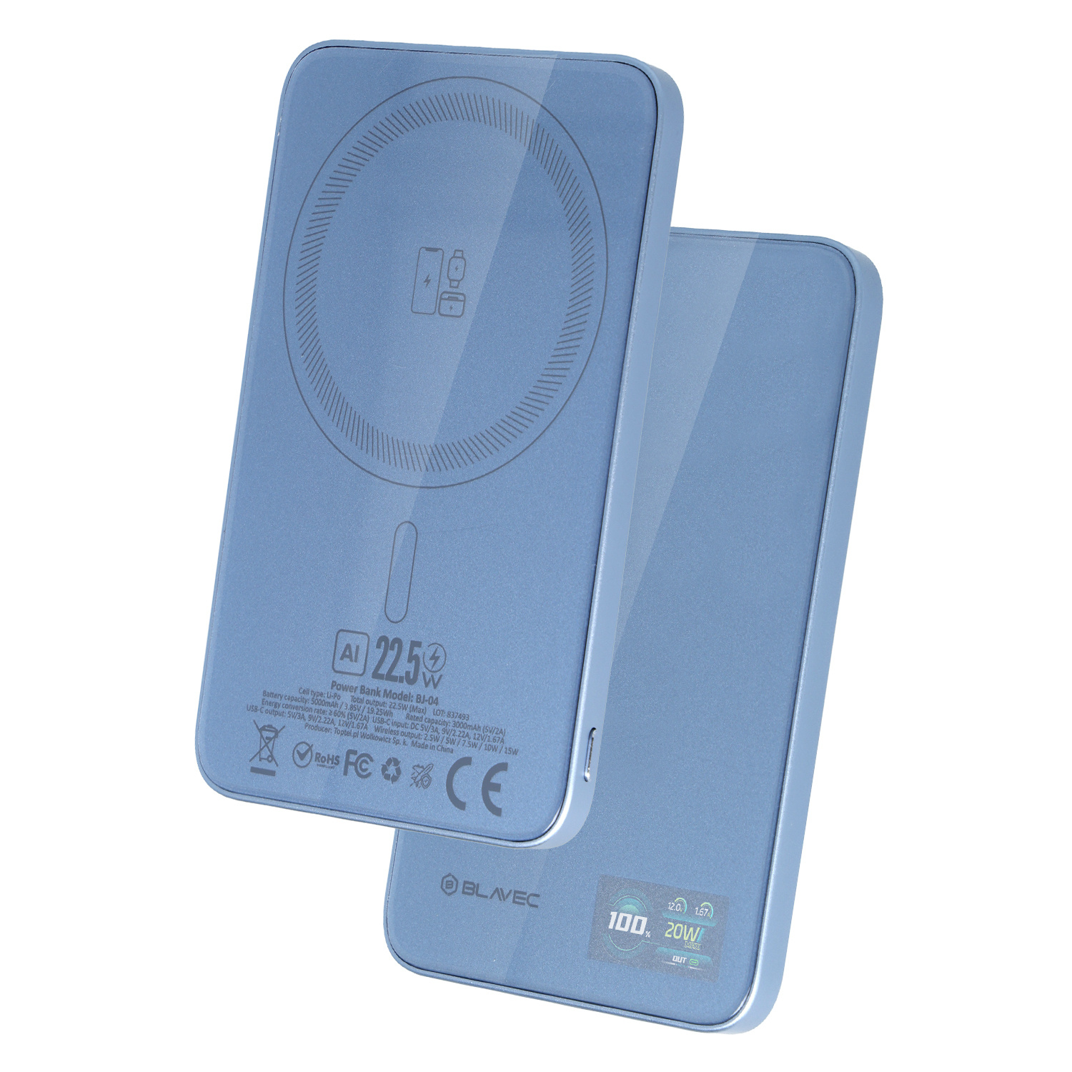 Blavec BJ-04 5000 mAh – jasnoniebieski