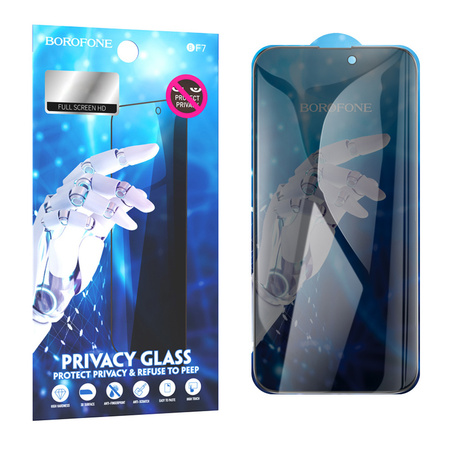 Borofone Hartowane szkło BF7 Diamond Armor Full Screen Anti-spy do Iphone 14 Pro - 10 sztuk