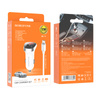 Borofone Ładowarka samochodowa BZ15 Auspicious - 2xUSB - 2,4A z kablem USB na Micro USB biała