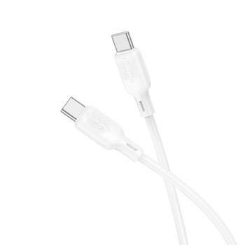 Borofone Kabel BX113 Lenny - Typ C na Typ C - PD 60W 3A 1 metr biały