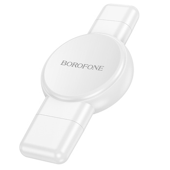 Borofone Ładowarka indukcyjna do Smartwatcha BQ31 Portable 2,5W do iWatch 1-9, SE/SE2, Ultra/Ultra2, Samsung Watch 1-7, Ultra biała