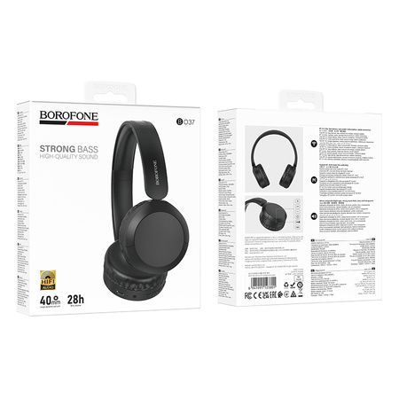 Borofone Słuchawki nauszne BO37 Marvellous bluetooth czarne