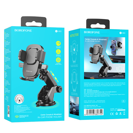 Borofone Uchwyt Samochodowy BH60 Dainty na szybę czarny