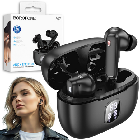 Borofone Bluetooth-TWS-Kopfhörer FQ7 Treasure ANC+ENC schwarz