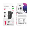 Borofone Netzladegerät BN13 Safety GaN - Typ C - PD 30W mit Kabel Typ C auf Lightning schwarz