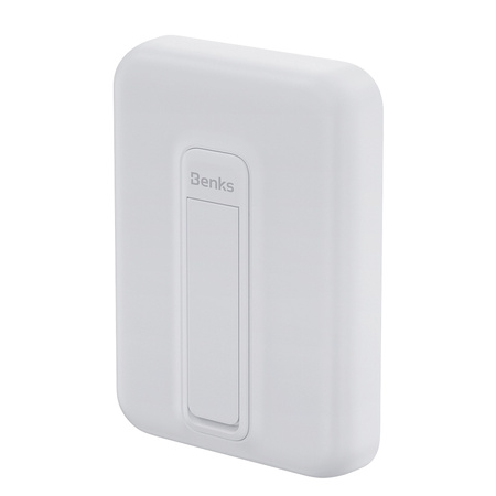 Benks Power bank 6000mAh MP09 - Typ C - magnetyczny z ładowaniem indukcyjnym biały