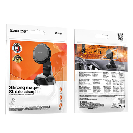 Borofone Uchwyt Samochodowy BH136 Parker magnetyczny na deskę czarny
