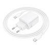 Borofone Netzladegerät BN26 Fuente - Typ C - PD 20W mit Kabel Typ C auf Typ C weiß